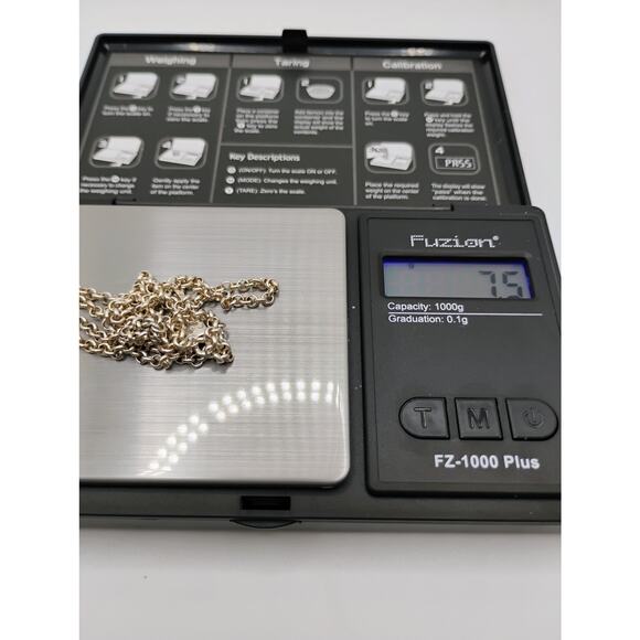 Taxco Turquoise and 950 Sterling Silver Necklace - Picture 7 of 7